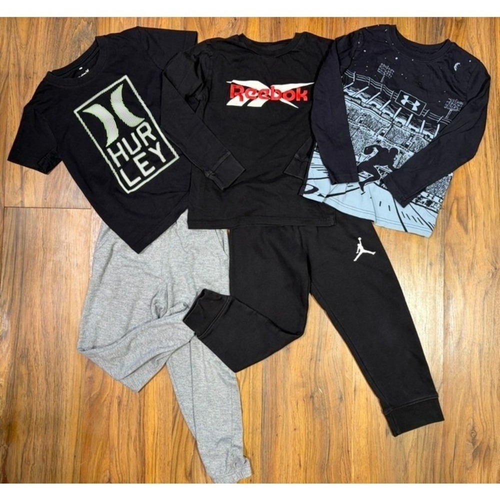 Jordan Reebok Hurley Under Armour Boys 5/6 5-Piece Activewear Bundle